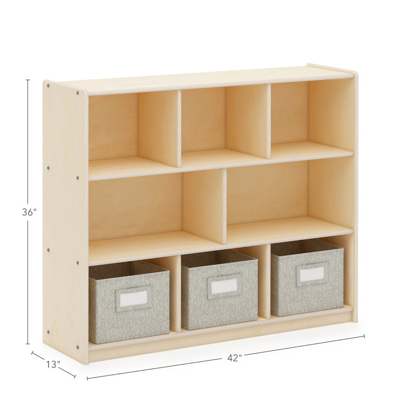 Rangement à 3 tablettes EdQ Essentials, Naturel