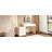 Luxury 2-In-1 Vanity Table With Leather Finish, 3-Color Led Lighted Mirror, Modern Makeup Vanity Desk With Nightstand Design, Dressing Table With 5 Storage Drawers, Beige