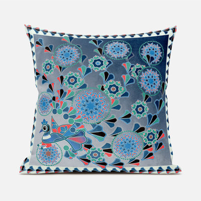 Polyester Throw Square Indoor/Outdoor Pillow Cover & Insert