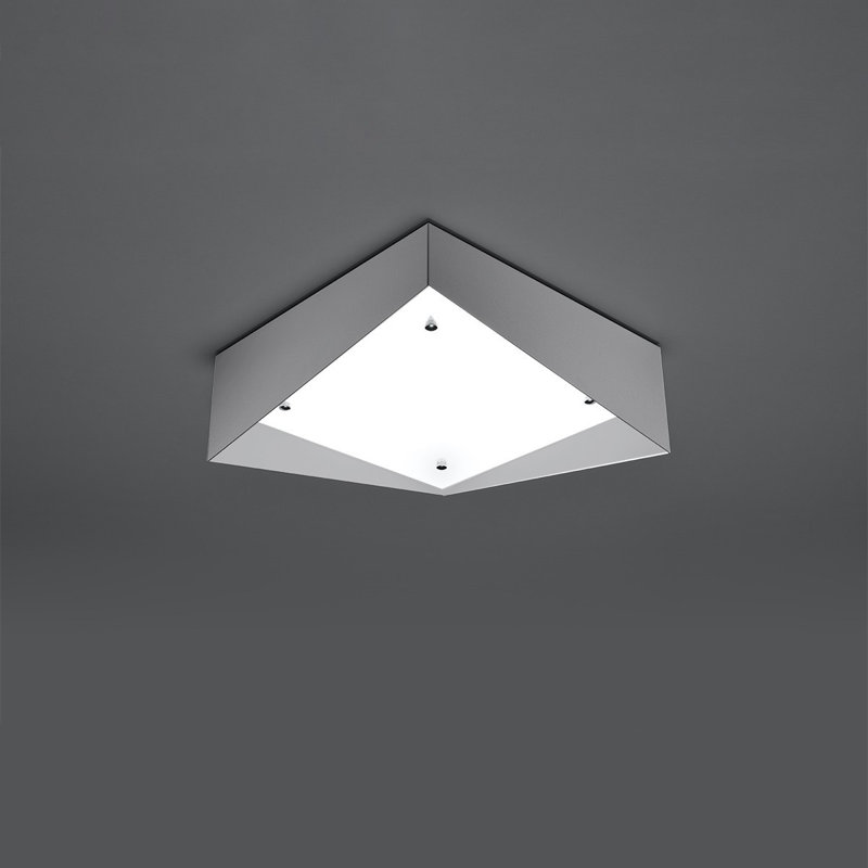 Armena LED Flush Mount, Szary