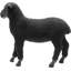 Black Happy Sheep Wool Figurine