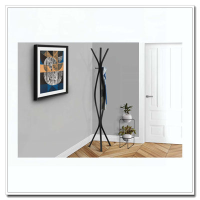 Coat Rack, Hall Tree, Free Standing, 11 Hooks