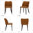 Upholstered Solid Wood Small Dining Chairs - Ergonomic Curve & Plush Padding for Multiple Spaces-1228368306