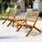 Solid Wood Twisted Wicker Foldable Reclining Bistro Set of 3