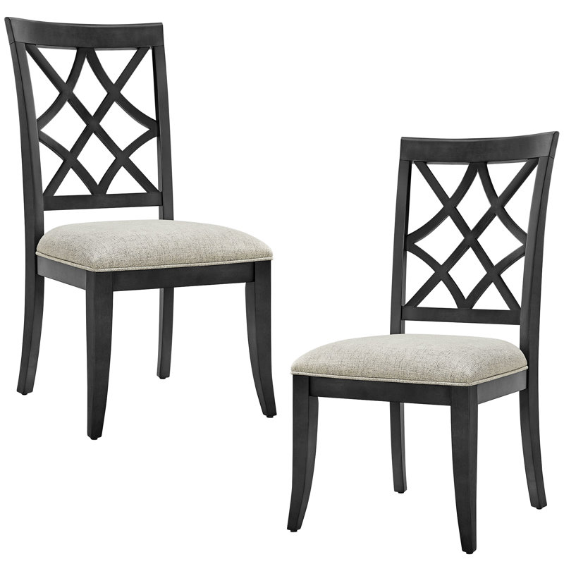 Chaises de salle à manger rembourrées en chêne foncé 2, style Mid-Century rétro, bois massif, sièges confortables