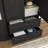2 Door Wood Wardrobe For Bedroom With Hanging Clothing Rod Inside The Cabinet And 2 Drawers For Storage Organization, Built-In Induction Light Multifunctional Closet With Mirror, Black
