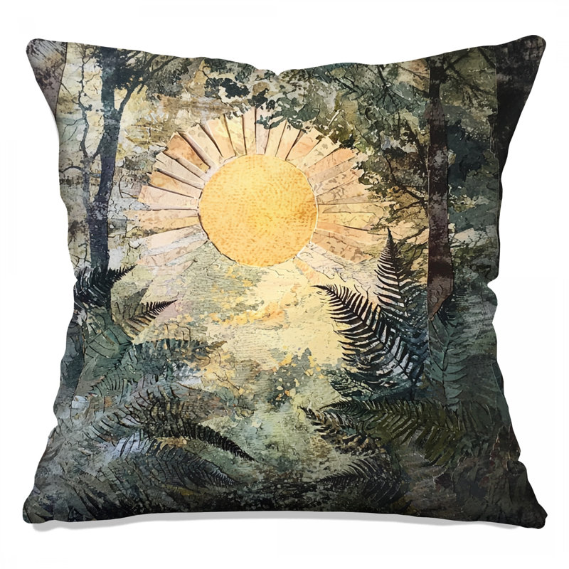 Sunlight Through Ferns Double Sided Throw Pillows, 18 x 18 inches