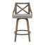 Ensemble de tabourets de bar pivotants de style ferme avec comptoir fixe