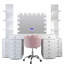Ensemble de coiffeuse Glam & Glow - Smart White Edition - 13 tiroirs-341386750