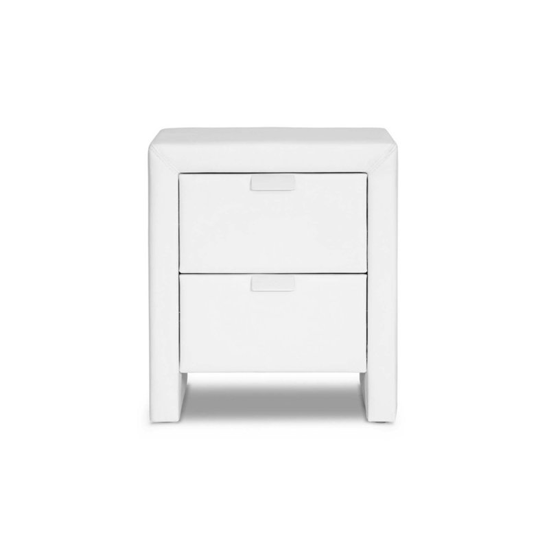 Table de chevet blanche Stella, Blanc