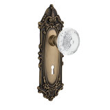 Victorian Plate with Decorative Keyhole and Crystal Meadows Knob