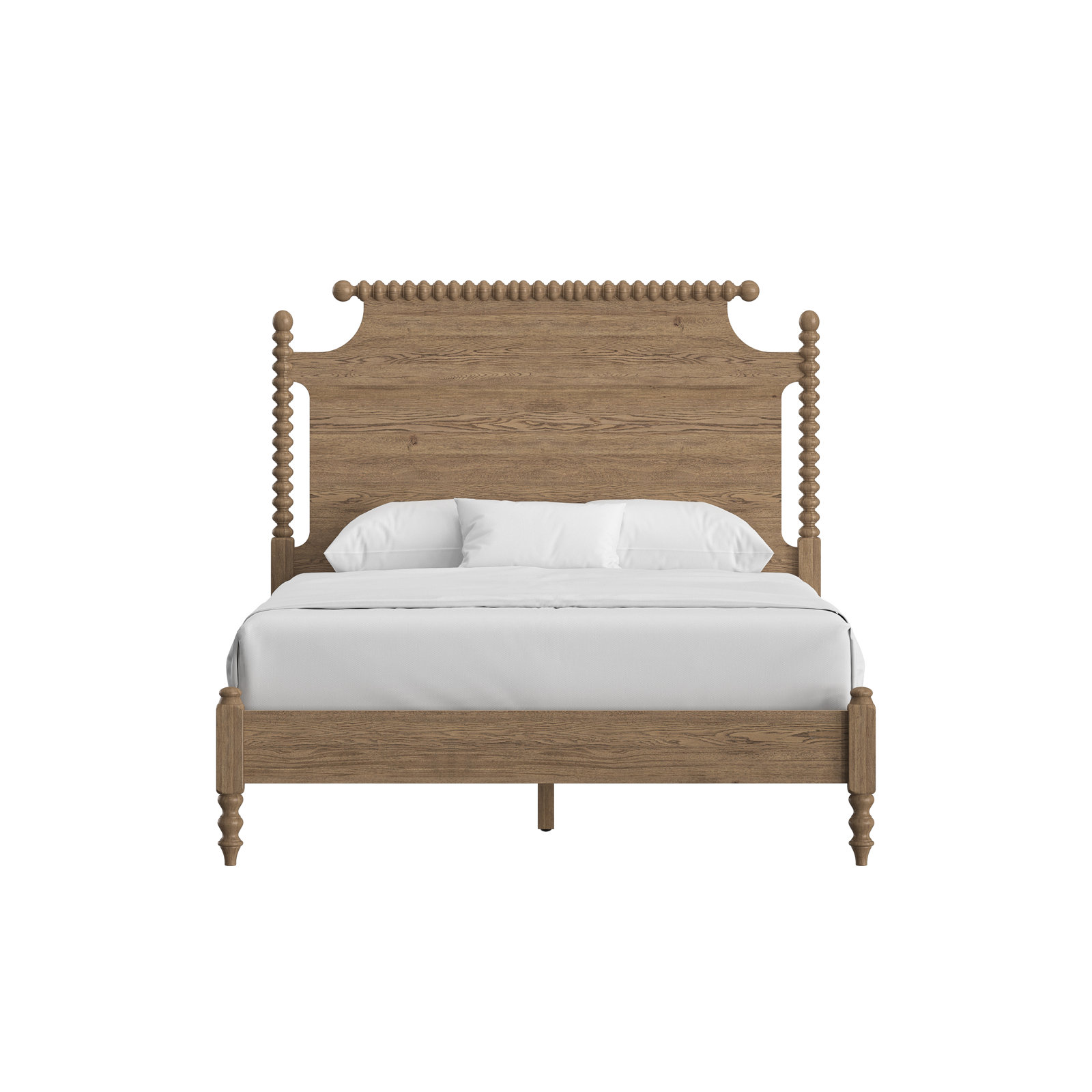 Nadette Spindle Bed, Queen, Cracked Oak