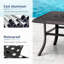 Table d'appoint carrée en aluminium coulé avec trou pour parasol Pricilla, l 24,02 po x P 24,02 po
