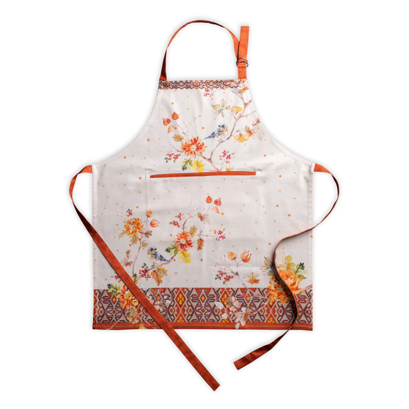 Christmas Floral Cotton Bib Apron