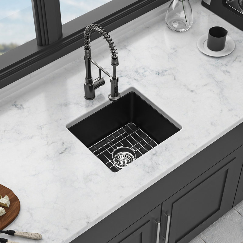 Évier de cuisine en quartz blanc, encastré, matériau haut de gamme, silencieux et non poreux, coins arrondis, bonde standard, grille, gabarit en composite épais et lisse, fonctionnement, crépines, séchoir à linge