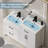 Wimer 48" Double Sink Bathroom Vanity Set With Two Separated 24" Ceramic Tops, Two Different Height