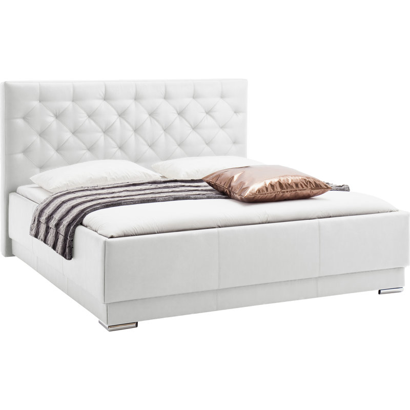 Hovagim Upholstered Bed, White, 180 x 200cm