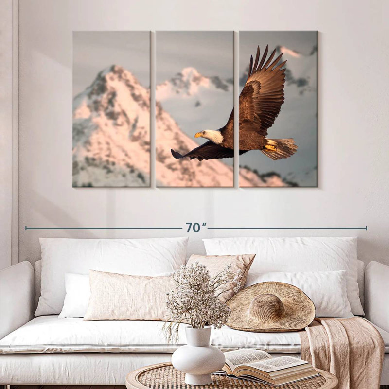Majestic Bald Eagle, 32" H x 50" W