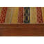 Tapis unique en laine noué à la main 3 pi 2 po x 4 pi 11 po nouvel âge brun / noir / orange