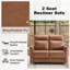 Causeuse inclinable manuelle moderne de 55,4 po de largeur Modern