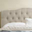 Tête de lit capitonnée et capitonnée, tête de lit en bois massif avec pieds en bois, tête de lit à hauteur réglable de 34 po à 43 po, tête de lit en tissu au design moderne, beige-590070119-590070116