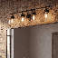 Éclairage pour salle de bain 2 lumières Savoy House Macauley en noir rétro avec laiton chaud-992126090-992126103