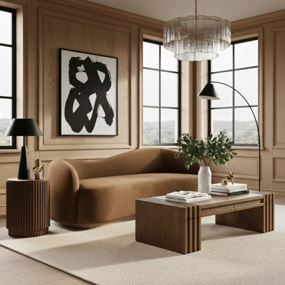 Aldana 92.5" Velvet Upholstered Sofa