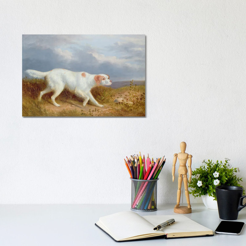 A Setter On The Moor by Philip Reinagle - No Frame Gallery-Wrapped Canvas Giclée on Canvas, 20.32cm H x 30.48cm W