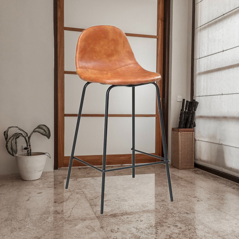 Tabouret de comptoir 26,5 po Jennaliz, Brun doré