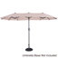 Ensemble de salle à manger de patio rectangulaire en métal pour 6 personnes avec parasol et coussins Alyah