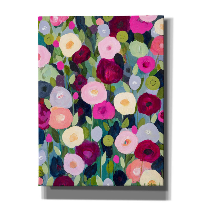 «Night Garden on Canvas» par Carrie Schmitt, H 54 po x l 40 po x P 1,5 po