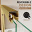 Porte de douche coulissante double 50 "à 54" x H 72 "avec porte coulissante et cadre en verre brossé, or brossé-132758361