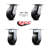 4 Piece Rubber on Steel Caster Set