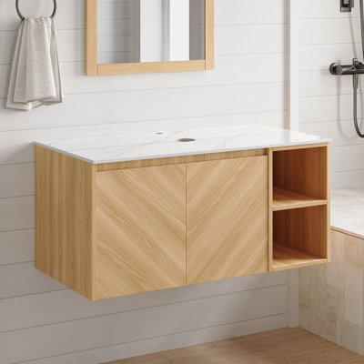 Meuble-lavabo mural Nature 36 po avec comptoir, sans lavabo