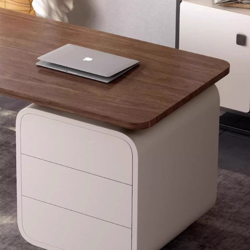 Bureau en bois de noyer de qualité supérieure, H 29,53 po x l 70,87 po x P 27,56 po