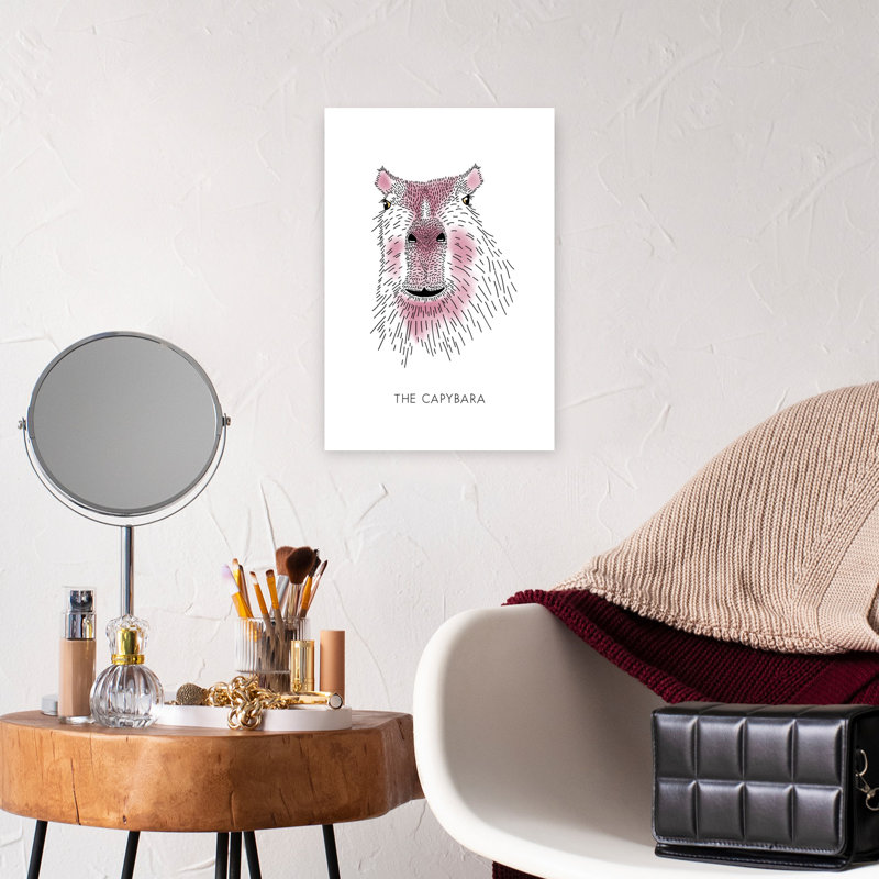Contemporary Art Contemporary Minimalist Abstract Animal Portrait Wall Art by Alexandra Weise - Wrapped Canvas Print