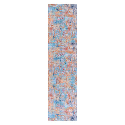 2'6''X10' Runner, Washable Rug, Low-Pile, Non-Slip, Non-Shedding, Foldable, Kid & Pet Friendly - Area Rugs For Living Room, Bedroom, Kitchen, Dining Room Rug  (Multi, 2'6''X10')