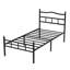 Metal Bed Frame With Headboard-1241608706