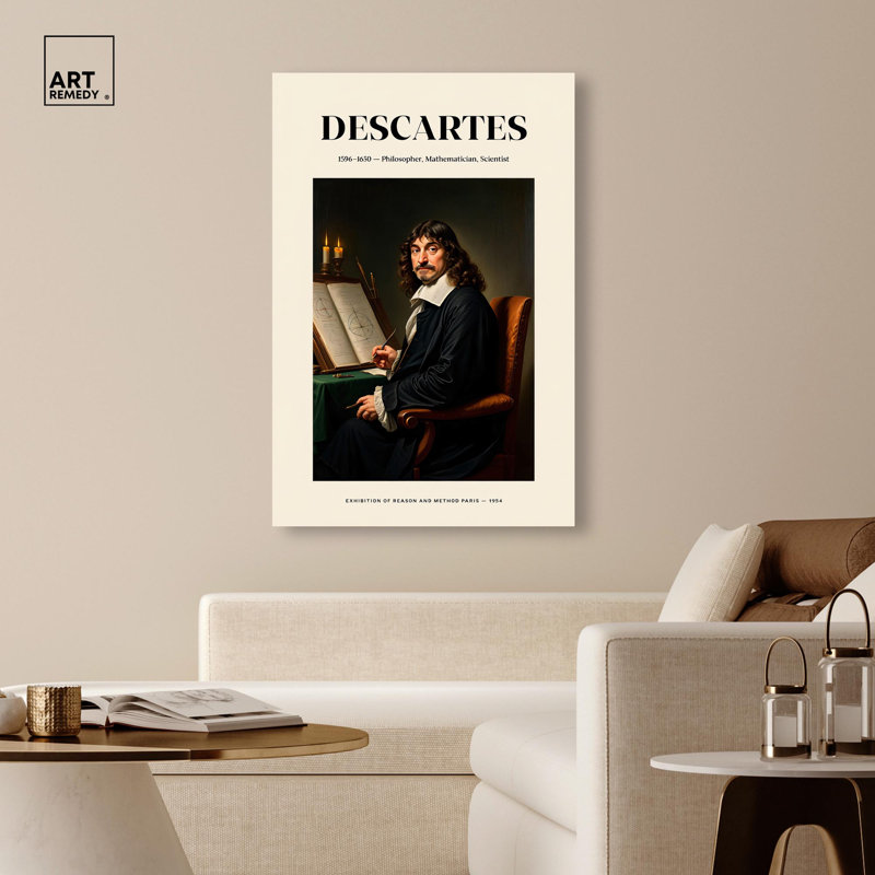 Affiches «penseur cartésien» par Art Remedy, Toile tendue avec châssis, H 45 po x l 30 po