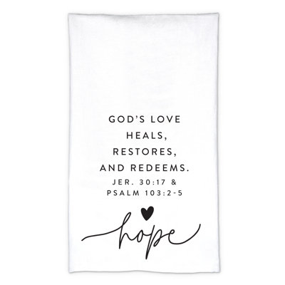 Torchon Hold On To Hope, espoir blanc