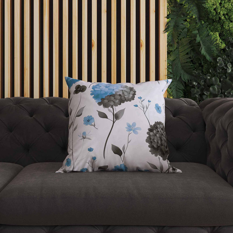 Softbloom intérieur / extérieur 18 x 18, Blanc / Bleu, Carré 18 po