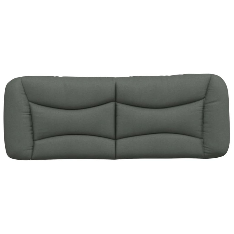 vidaXL Headboard Cushion Hvar Dark Grey 137 cm Fabric, Full, Dark Gray