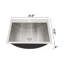 Lavabo de salle de bain encastré en acier inoxydable au fini nickel brossé 21 "x 17" avec bonde escamotable