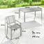 Steel Patio Dining Set Table,