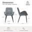 Chaises de salle à manger rembourrées en chenille de 23,6 po de largeur, pieds en métal, chaises d'appoint incurvées et rembourrées confortables, chaises de salle à manger peu encombrantes pour petits appartements-130106684-129231521