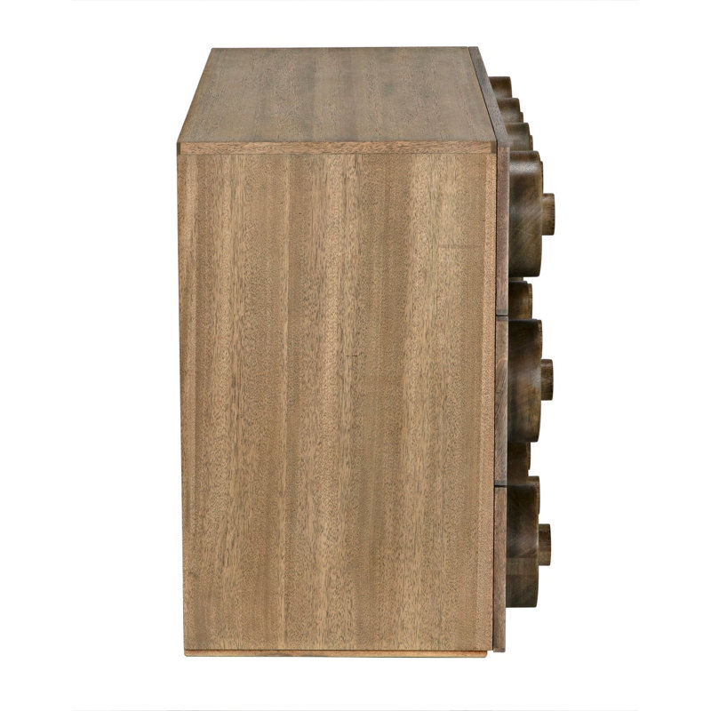 3 - Drawer Solid Wood Dresser, Washed Walnut