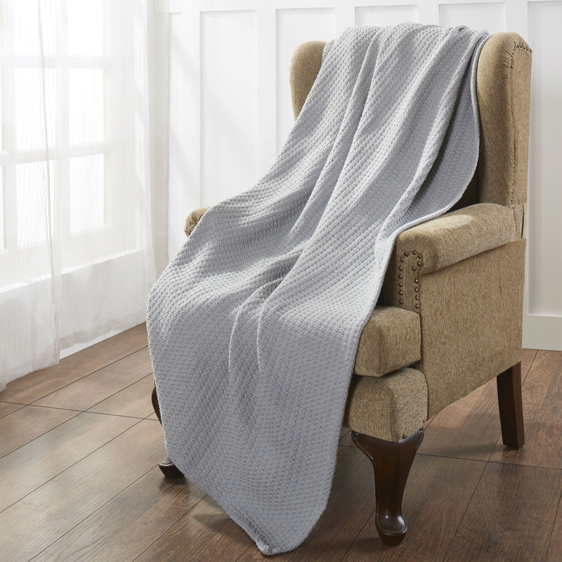 Couverture en coton , Double / Grand, Argent