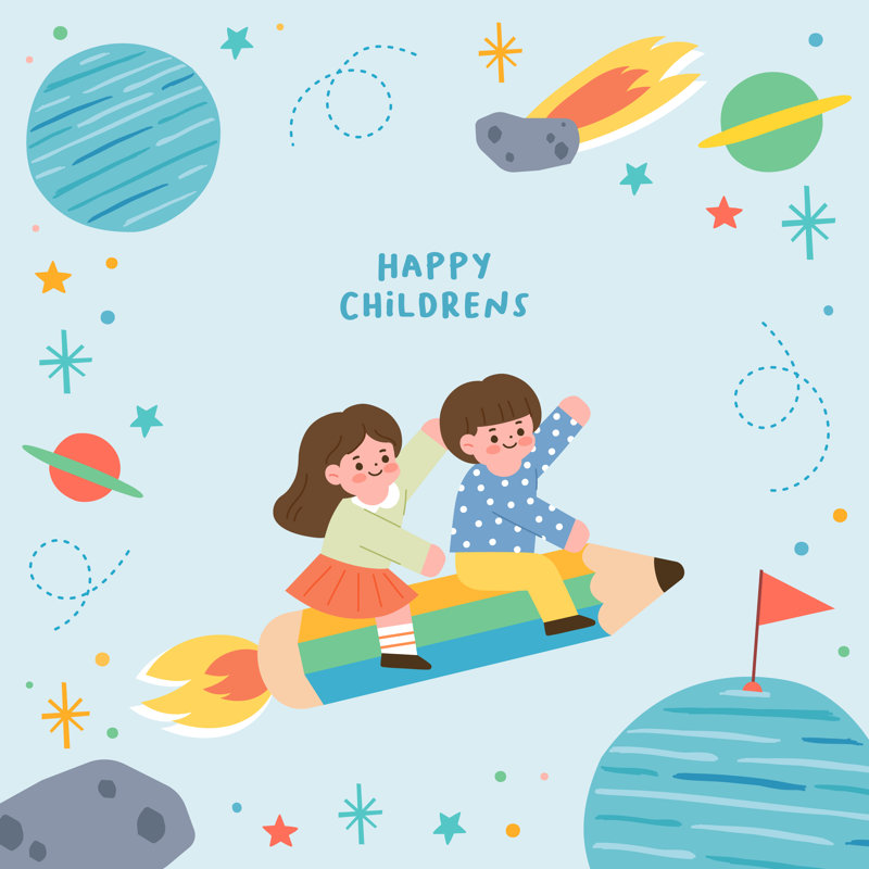 Children's Illustration by Cottoncandy1 - Wrapped Canvas Print, 51cm H x 51cm W x 3.8cm D