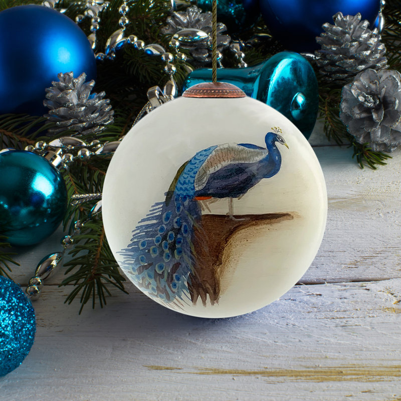 4'' Handmade Glass Animals Ball Ornament