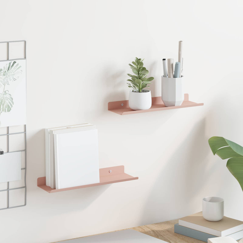 Steel Floating Shelf, Pink
